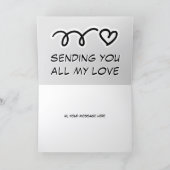 Sending you all my love Valentine's Day Card Kaart (Binnen)