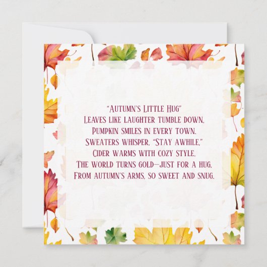 Sending You Autumn Blessings Kaart (Achterkant)