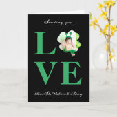 Sending you Love Foto Shamrock St. Patrick's Day Kaart (Gele Bloem)