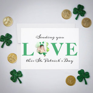 Sending you Love Foto Shamrock St. Patrick's Day Kaart