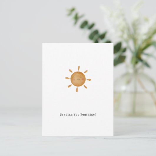 Sending You Sunshine Card Briefkaart (Staand voorkant)