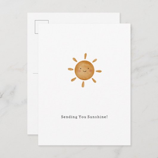 Sending You Sunshine Card Briefkaart (Voorkant / Achterkant)