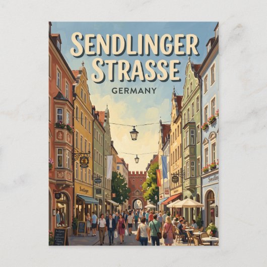 Sendlinger Straße München Duitsland Briefkaart (Voorkant)