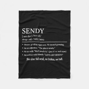 Sendy Betekenis Grappige Slang Outfit Laten we kri Fleece Deken