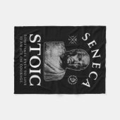 Seneca citeert "daad van moed" stoïcisme fleece deken (Voorkant (Horizontaal))