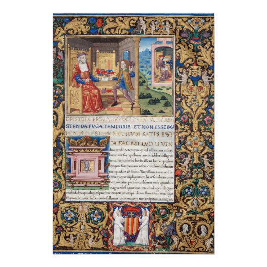 Seneca de Younger Illuminated Medieval Manuscript Perfect Poster (Voorkant)