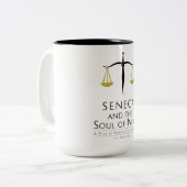 Seneca en de Soul van de Nero-Mok Tweekleurige Koffiemok (Voorkant links)