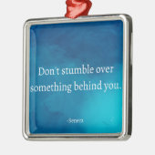 Seneca: Focus vooruit, niet op het verleden struik Metalen Ornament (Links)