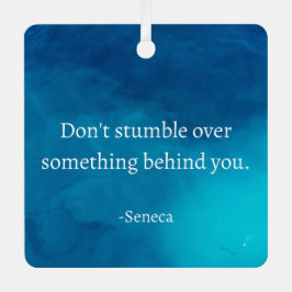 Seneca: Focus vooruit, niet op het verleden struik Metalen Ornament