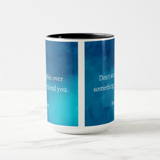 Seneca: Focus vooruit, niet op het verleden struik Mok (Midden)