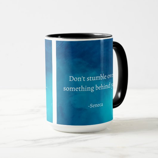 Seneca: Focus vooruit, niet op het verleden struik Mok (Voorkant rechts)