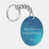 Seneca: Focus vooruit, niet op het verleden struik Sleutelhanger (Voorkant Links)