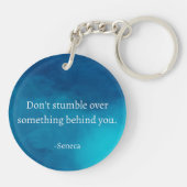 Seneca: Focus vooruit, niet op het verleden struik Sleutelhanger (Achterkant)