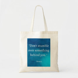 Seneca: Focus vooruit, niet op het verleden struik Tote Bag