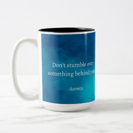 Seneca: Focus vooruit, niet op het verleden struik Tweekleurige Koffiemok