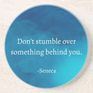 Seneca: Focus vooruit, niet op het verleden struik Zandsteen Onderzetter