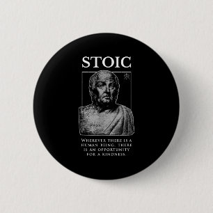 Seneca "gelegenheid voor een vriendelijkheid" stoï ronde button 5,7 cm