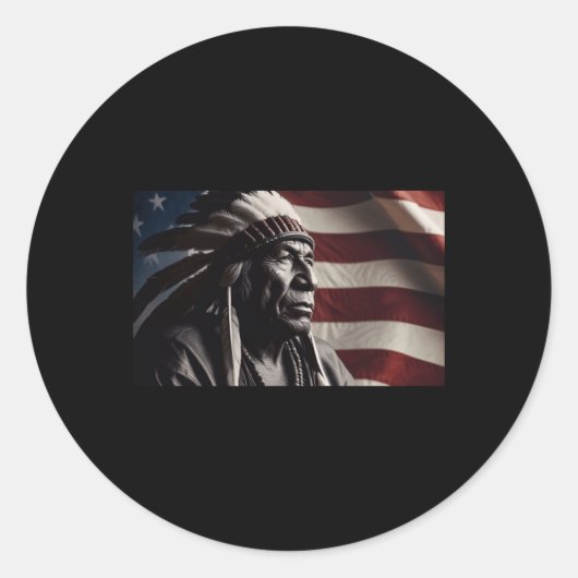 Seneca Indian Chief Sticker (Voorkant)