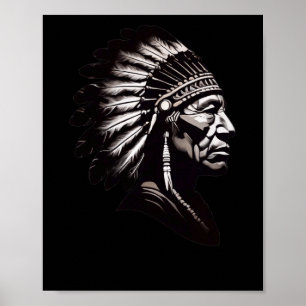 Seneca Indian Chief Sticker 2 Poster