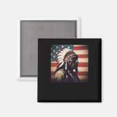 Seneca Indian Chief Sticker 3 Magneet (Voorkant / Achterkant)