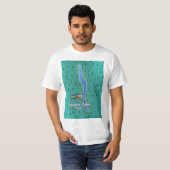 Seneca Lake, kaart van het NYC-meer T-shirt (Voorkant volledig)
