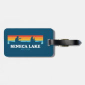 Seneca Lake New York Canoe Bagagelabel (Achterkant horizontaal)