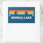 Seneca Lake New York Canoe Rechthoekige Sticker (Tas)