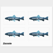 Seneca Lake New York Fish Rechthoekige Sticker (Vel)