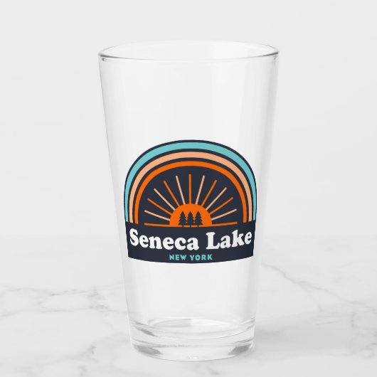 Seneca Lake New York Rainbow Glas (Voorkant)