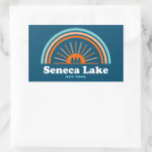 Seneca Lake New York Rainbow Rechthoekige Sticker (Tas)