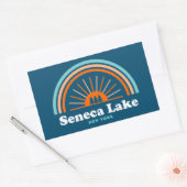 Seneca Lake New York Rainbow Rechthoekige Sticker (Envelop)