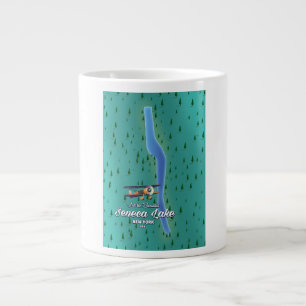 Seneca Lake, NYC meer kaart Grote Koffiekop