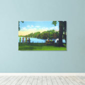Seneca Lake Park Scene Canvas Afdruk (Insitu (Houten vloer))