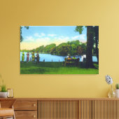Seneca Lake Park Scene Canvas Afdruk (Insitu (Woonkamer))