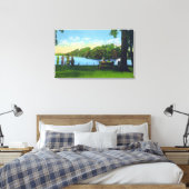 Seneca Lake Park Scene Canvas Afdruk (Insitu (Slaapkamer))