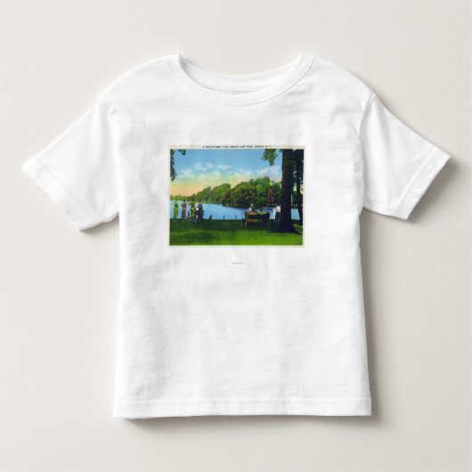 Seneca Lake Park Scene Kinder Shirts (Voorkant)
