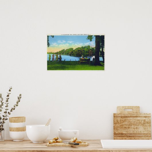 Seneca Lake Park Scene Poster (Keuken)