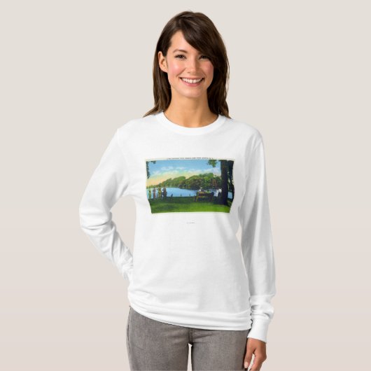 Seneca Lake Park Scene T-shirt (Voorkant volledig)