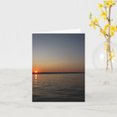 Seneca Lake Sunset Note Card Kaart (Gele Bloem)