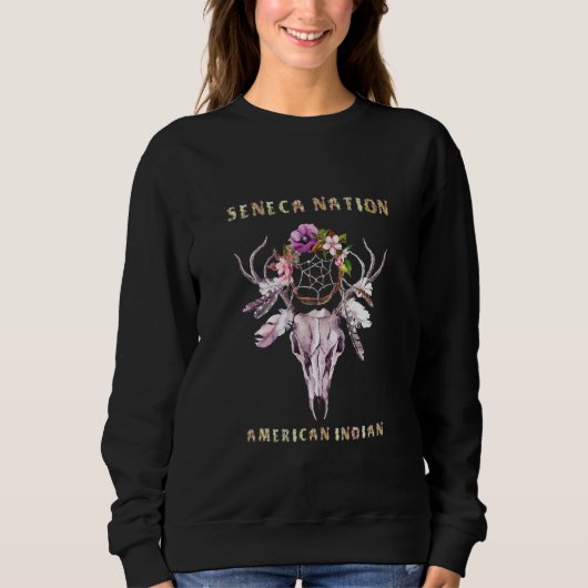 Seneca Nation Amerikaanse Indiase stam Boho Floral Trui (Voorkant)