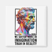 Seneca Overthinking Quote Stoïcisme Moderne Stoïci Magneet (Voorkant)