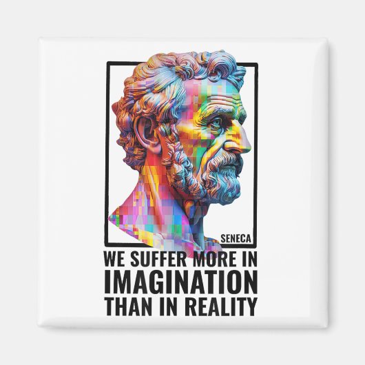 Seneca Overthinking Quote Stoïcisme Moderne Stoïci Magneet (Voorkant)