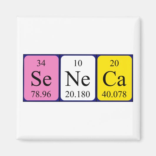 Seneca periodieke lijstnaam magnet (Voorkant)