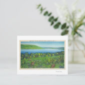 Seneca Point-Uitzicht van het meer Briefkaart (Staand voorkant)