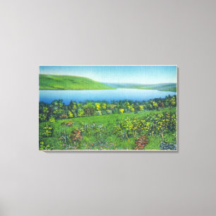 Seneca Point-Uitzicht van het meer Canvas Afdruk