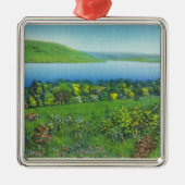 Seneca Point-Uitzicht van het meer Metalen Ornament (Voorkant)