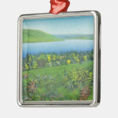 Seneca Point-Uitzicht van het meer Metalen Ornament (Links)