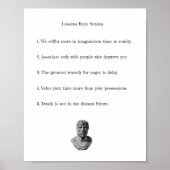 Seneca Poster - Stoic Philosophy Lessons (Voorkant)