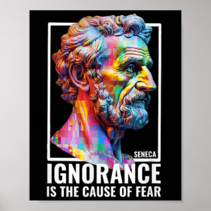 Seneca Quote Filosofie Leraar Stoïcijns Leven Mann Poster