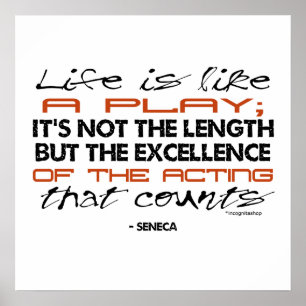 Seneca Quote over Actie Poster
